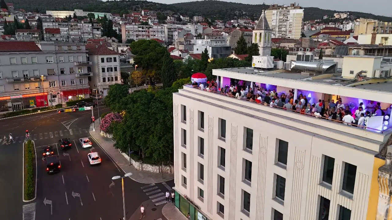 Rooftop party during day